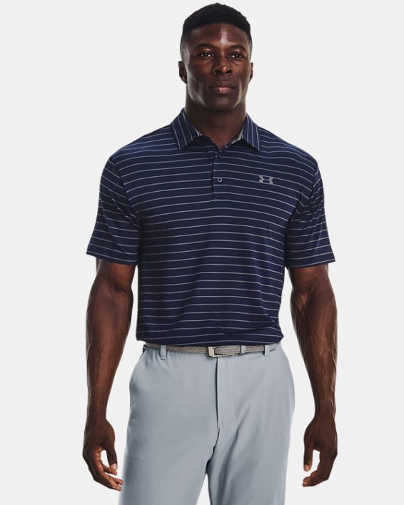 Men's UA Playoff Polo Core Stripe in Blue image number 0